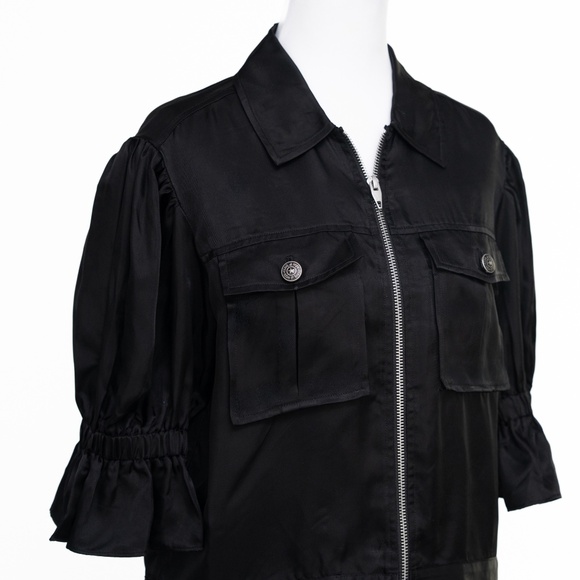 Cinq à Sept  - Holly Short-Sleeve Sateen Jacket - Picture 7 of 11